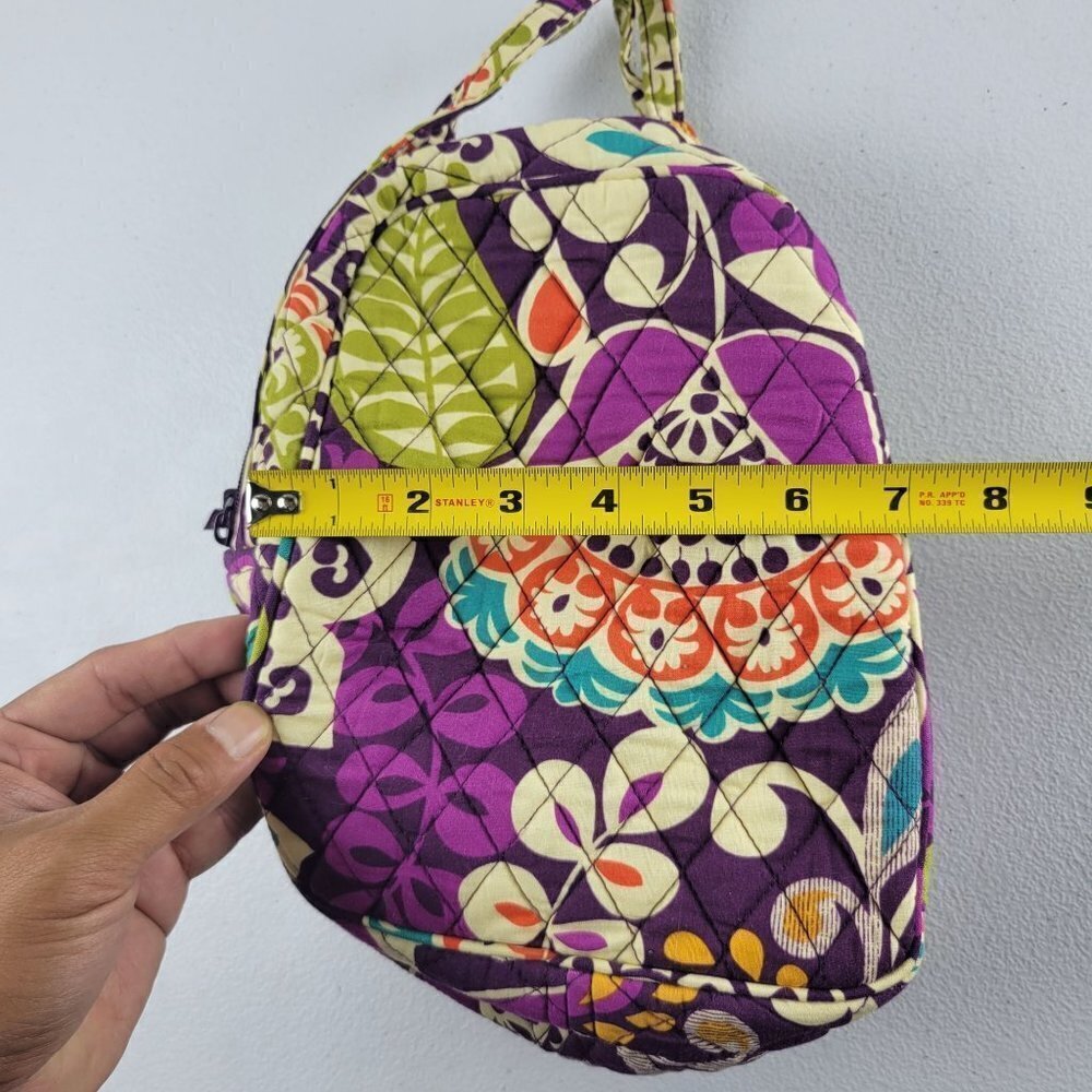 Vera Bradley Cotton Plum Crazy Quilted Lunch Bag Top Zip Insulated Women - Picture 11 of 12